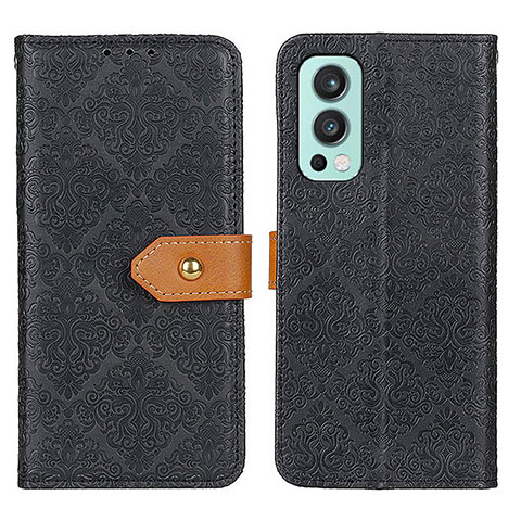 Coque Portefeuille Livre Cuir Etui Clapet K05Z pour OnePlus Nord 2 5G Noir