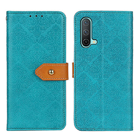 Coque Portefeuille Livre Cuir Etui Clapet K05Z pour OnePlus Nord CE 5G Vert