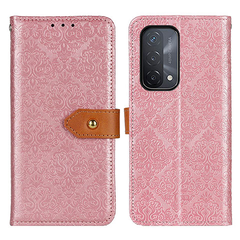 Coque Portefeuille Livre Cuir Etui Clapet K05Z pour OnePlus Nord N200 5G Rose