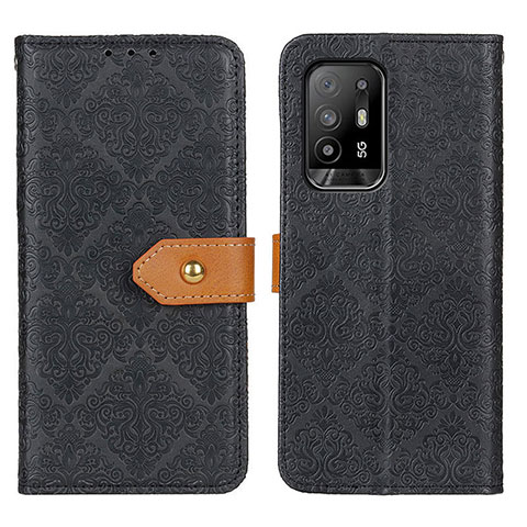 Coque Portefeuille Livre Cuir Etui Clapet K05Z pour Oppo F19 Pro+ Plus 5G Noir