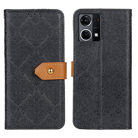 Coque Portefeuille Livre Cuir Etui Clapet K05Z pour Oppo F21s Pro 4G Noir