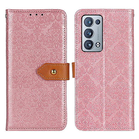 Coque Portefeuille Livre Cuir Etui Clapet K05Z pour Oppo Reno6 Pro 5G Rose