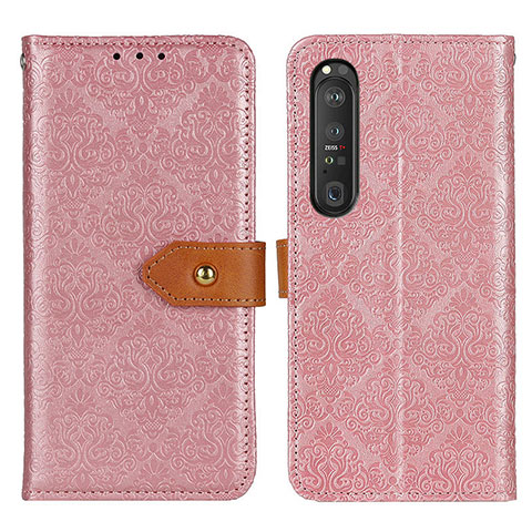 Coque Portefeuille Livre Cuir Etui Clapet K05Z pour Sony Xperia 1 III Rose