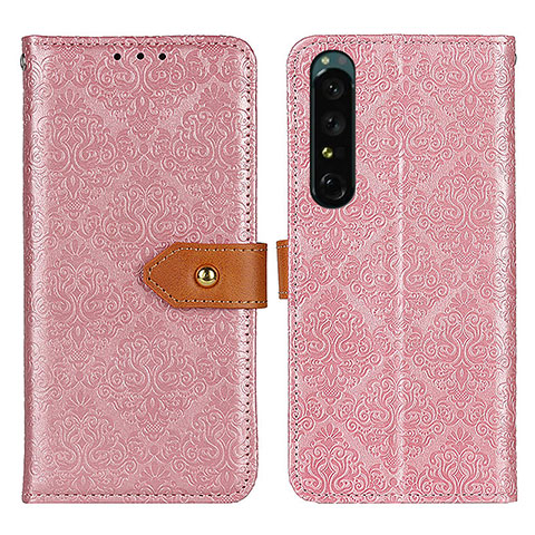 Coque Portefeuille Livre Cuir Etui Clapet K05Z pour Sony Xperia 1 IV Rose