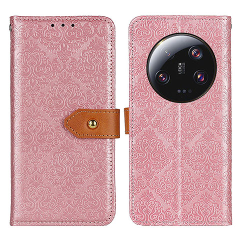 Coque Portefeuille Livre Cuir Etui Clapet K05Z pour Xiaomi Mi 13 Ultra 5G Rose