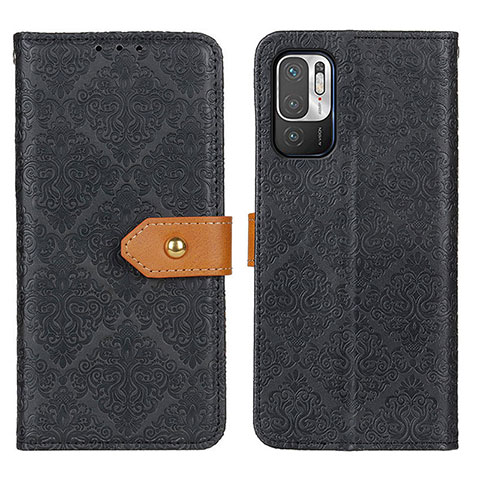 Coque Portefeuille Livre Cuir Etui Clapet K05Z pour Xiaomi Redmi Note 10T 5G Noir