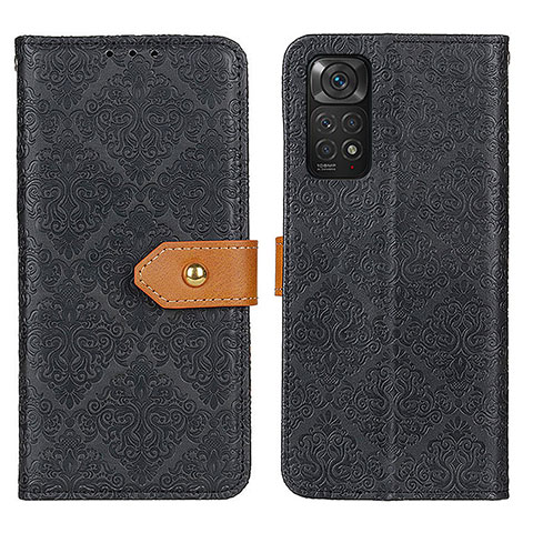 Coque Portefeuille Livre Cuir Etui Clapet K05Z pour Xiaomi Redmi Note 11 4G (2022) Noir