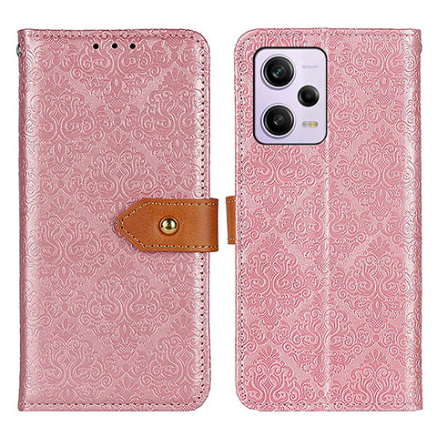 Coque Portefeuille Livre Cuir Etui Clapet K05Z pour Xiaomi Redmi Note 12 Explorer Rose