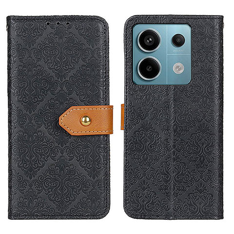 Coque Portefeuille Livre Cuir Etui Clapet K05Z pour Xiaomi Redmi Note 13 Pro 5G Noir