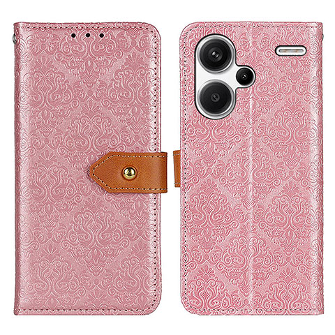 Coque Portefeuille Livre Cuir Etui Clapet K05Z pour Xiaomi Redmi Note 13 Pro+ Plus 5G Rose