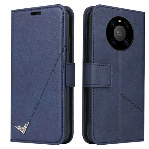 Coque Portefeuille Livre Cuir Etui Clapet K06 pour Huawei Mate 40E Pro 4G Bleu