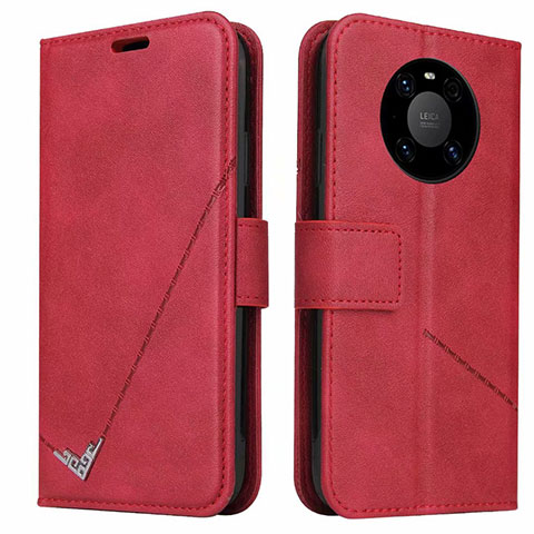 Coque Portefeuille Livre Cuir Etui Clapet K06 pour Huawei Mate 40E Pro 4G Rouge