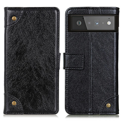 Coque Portefeuille Livre Cuir Etui Clapet K06Z pour Google Pixel 6 5G Noir