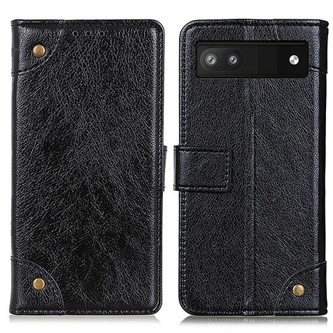 Coque Portefeuille Livre Cuir Etui Clapet K06Z pour Google Pixel 6a 5G Noir