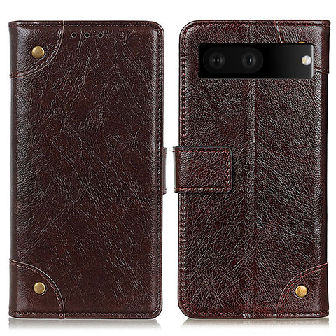 Coque Portefeuille Livre Cuir Etui Clapet K06Z pour Google Pixel 7 5G Marron