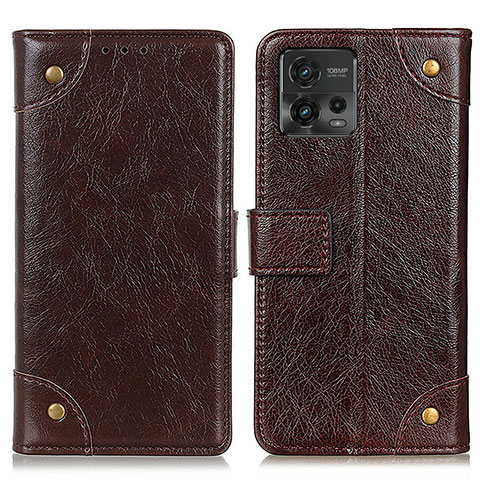 Coque Portefeuille Livre Cuir Etui Clapet K06Z pour Motorola Moto G72 Marron