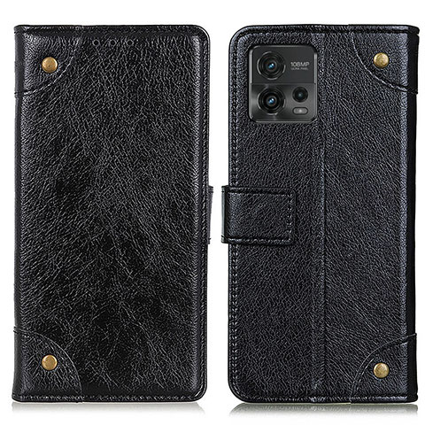 Coque Portefeuille Livre Cuir Etui Clapet K06Z pour Motorola Moto G72 Noir