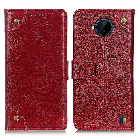 Coque Portefeuille Livre Cuir Etui Clapet K06Z pour Nokia C20 Plus Rouge