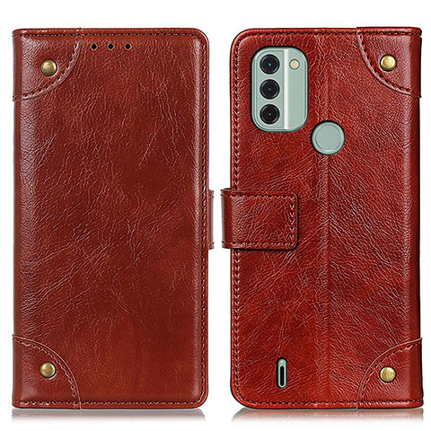 Coque Portefeuille Livre Cuir Etui Clapet K06Z pour Nokia C31 Brun Clair