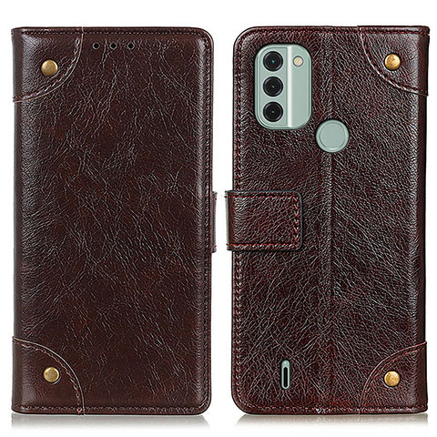 Coque Portefeuille Livre Cuir Etui Clapet K06Z pour Nokia C31 Marron