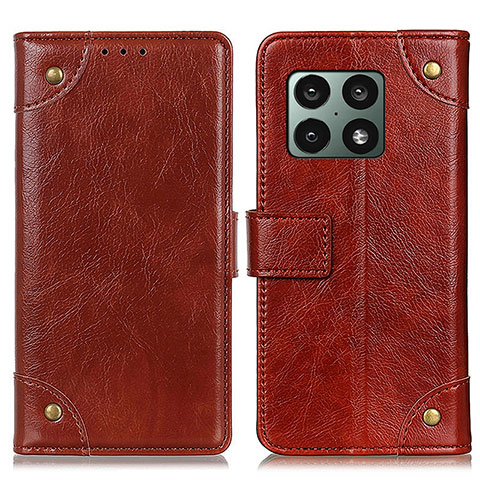 Coque Portefeuille Livre Cuir Etui Clapet K06Z pour OnePlus 10 Pro 5G Brun Clair