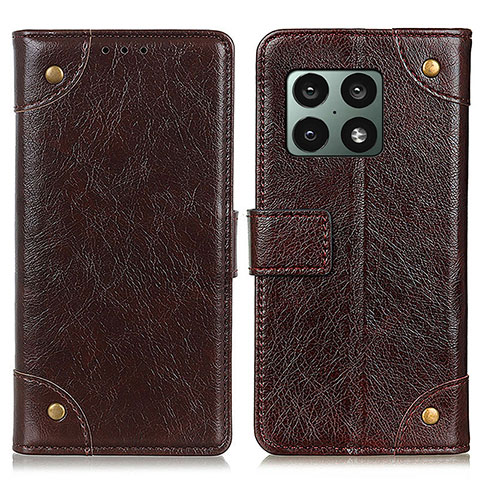 Coque Portefeuille Livre Cuir Etui Clapet K06Z pour OnePlus 10 Pro 5G Marron