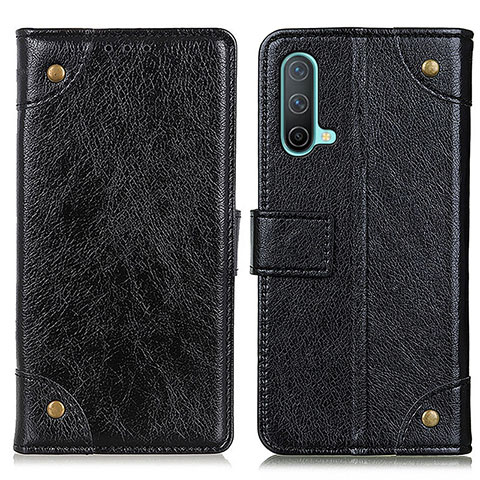 Coque Portefeuille Livre Cuir Etui Clapet K06Z pour OnePlus Nord CE 5G Noir