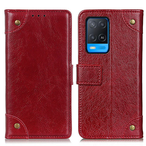 Coque Portefeuille Livre Cuir Etui Clapet K06Z pour Oppo A54 4G Rouge