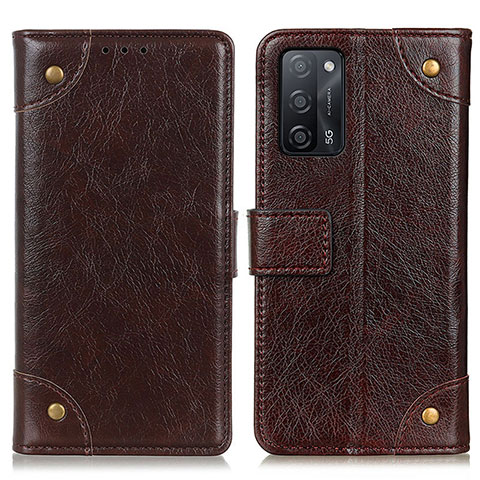 Coque Portefeuille Livre Cuir Etui Clapet K06Z pour Oppo A55 5G Marron