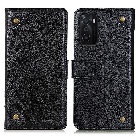 Coque Portefeuille Livre Cuir Etui Clapet K06Z pour Oppo A55S 5G Noir