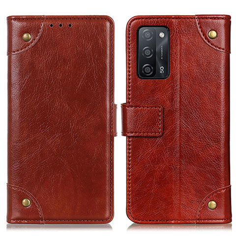 Coque Portefeuille Livre Cuir Etui Clapet K06Z pour Oppo A56 5G Brun Clair