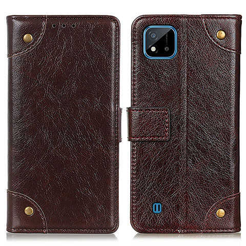 Coque Portefeuille Livre Cuir Etui Clapet K06Z pour Realme C11 (2021) Marron