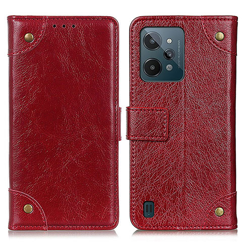 Coque Portefeuille Livre Cuir Etui Clapet K06Z pour Realme C31 Rouge