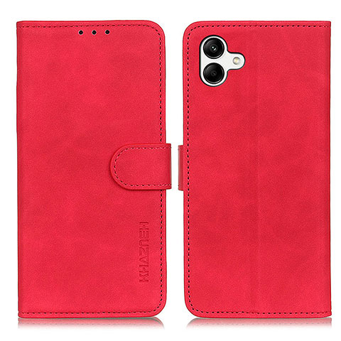 Coque Portefeuille Livre Cuir Etui Clapet K06Z pour Samsung Galaxy A04 4G Rouge