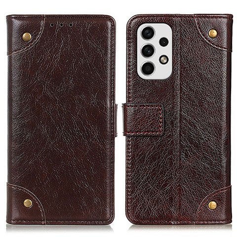 Coque Portefeuille Livre Cuir Etui Clapet K06Z pour Samsung Galaxy A23 4G Marron