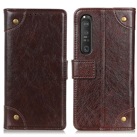 Coque Portefeuille Livre Cuir Etui Clapet K06Z pour Sony Xperia 1 III Marron