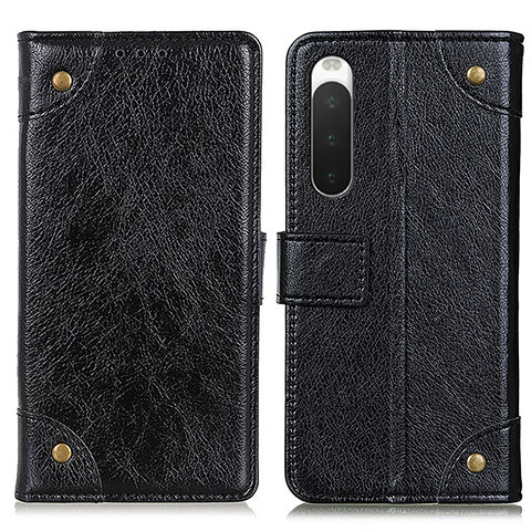 Coque Portefeuille Livre Cuir Etui Clapet K06Z pour Sony Xperia 10 IV SO-52C Noir