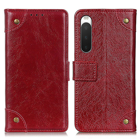 Coque Portefeuille Livre Cuir Etui Clapet K06Z pour Sony Xperia 10 IV SO-52C Rouge