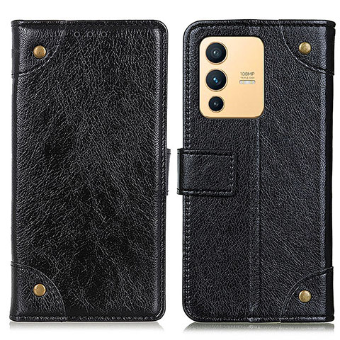 Coque Portefeuille Livre Cuir Etui Clapet K06Z pour Vivo V23 5G Noir