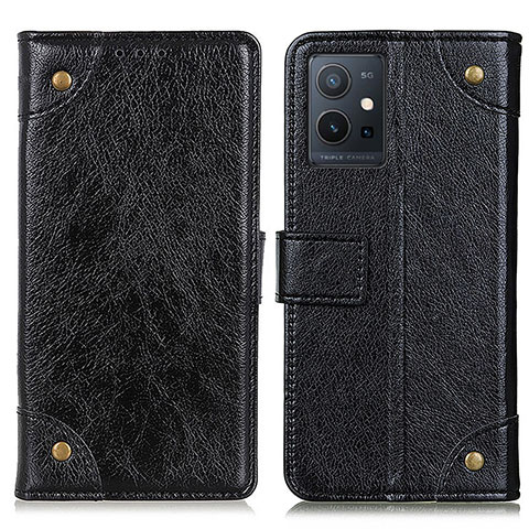 Coque Portefeuille Livre Cuir Etui Clapet K06Z pour Vivo Y33e 5G Noir