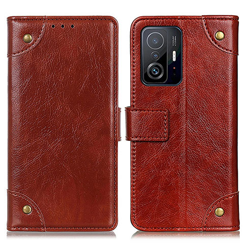 Coque Portefeuille Livre Cuir Etui Clapet K06Z pour Xiaomi Mi 11T Pro 5G Brun Clair