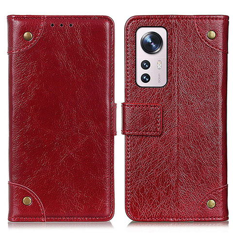 Coque Portefeuille Livre Cuir Etui Clapet K06Z pour Xiaomi Mi 12S Pro 5G Rouge