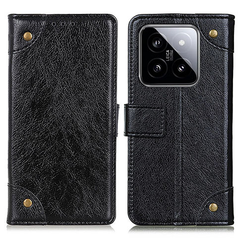 Coque Portefeuille Livre Cuir Etui Clapet K06Z pour Xiaomi Mi 14 Pro 5G Noir