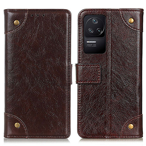 Coque Portefeuille Livre Cuir Etui Clapet K06Z pour Xiaomi Poco F4 5G Marron