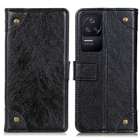 Coque Portefeuille Livre Cuir Etui Clapet K06Z pour Xiaomi Poco F4 5G Noir