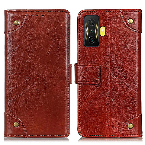 Coque Portefeuille Livre Cuir Etui Clapet K06Z pour Xiaomi Poco F4 GT 5G Brun Clair