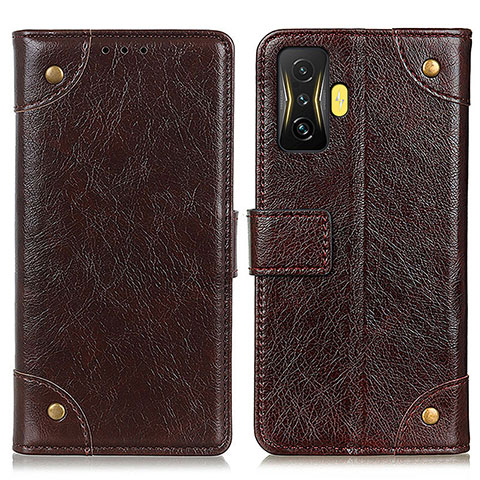 Coque Portefeuille Livre Cuir Etui Clapet K06Z pour Xiaomi Poco F4 GT 5G Marron