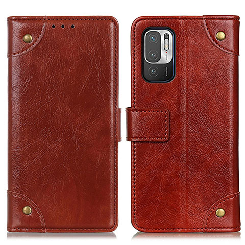 Coque Portefeuille Livre Cuir Etui Clapet K06Z pour Xiaomi POCO M3 Pro 5G Brun Clair