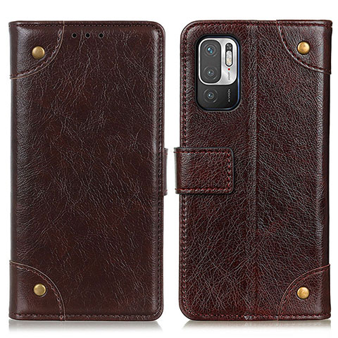 Coque Portefeuille Livre Cuir Etui Clapet K06Z pour Xiaomi POCO M3 Pro 5G Marron