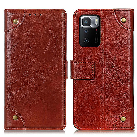 Coque Portefeuille Livre Cuir Etui Clapet K06Z pour Xiaomi Poco X3 GT 5G Brun Clair